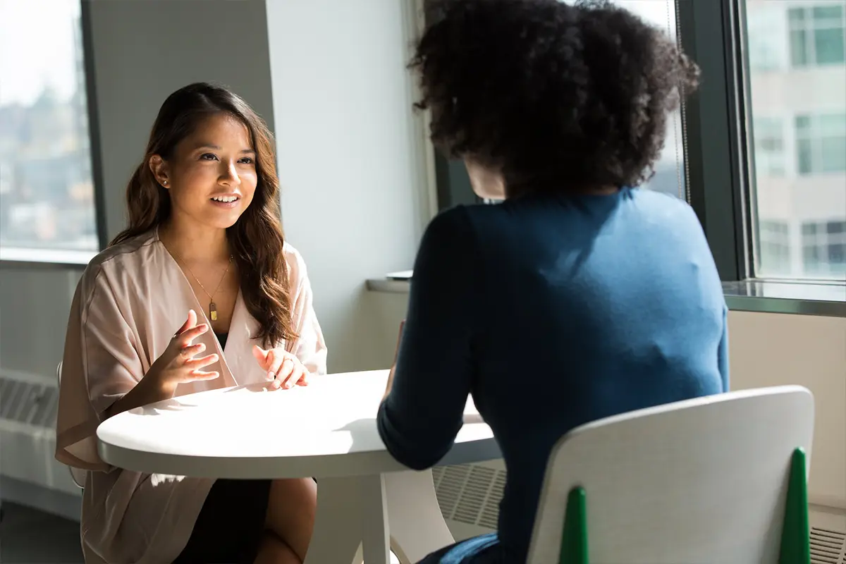 A lady in a job Interview