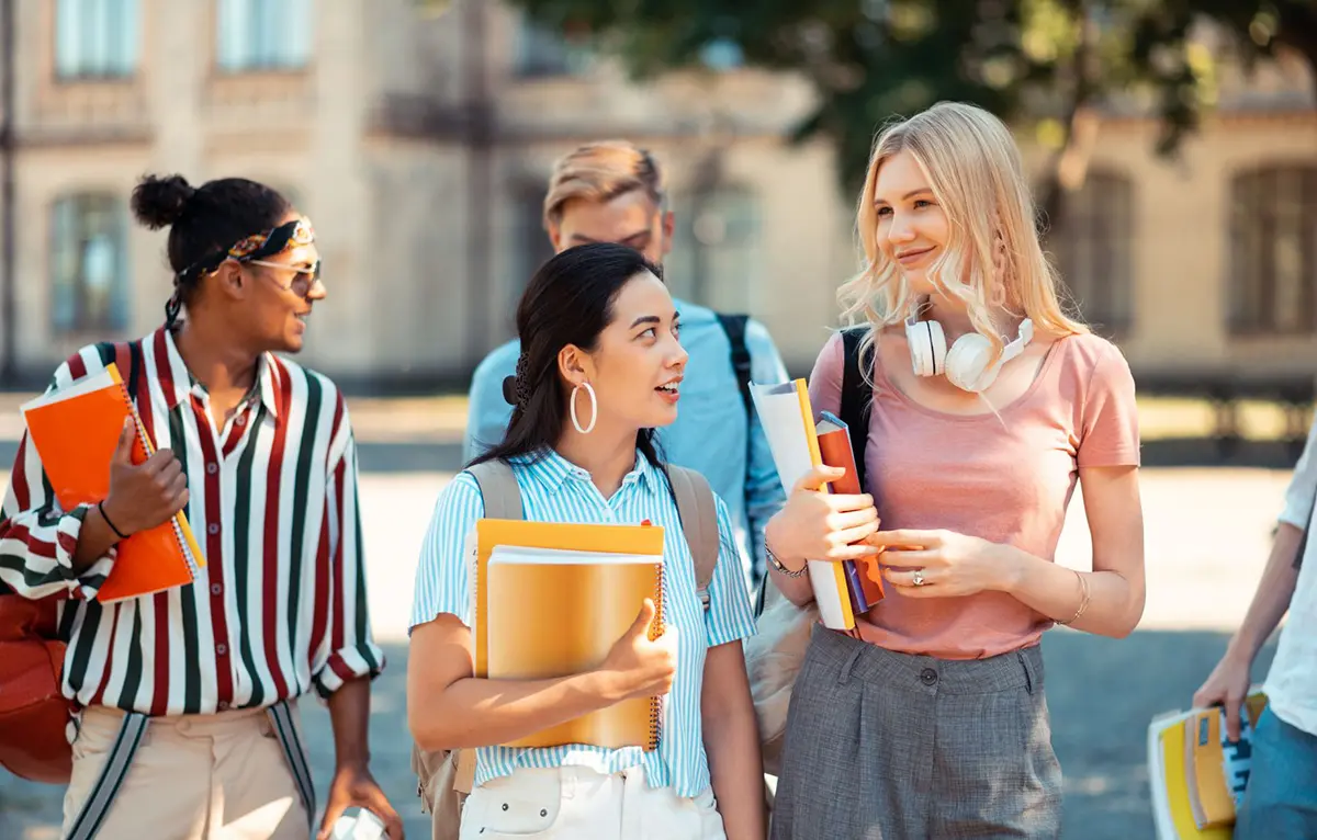 A group of students with international background